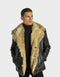 Marvin Men's Leather Jacket With Natural Fur | Noir